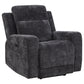 Kennett Chenille Upholstered Power Recliner Chair Dark Grey