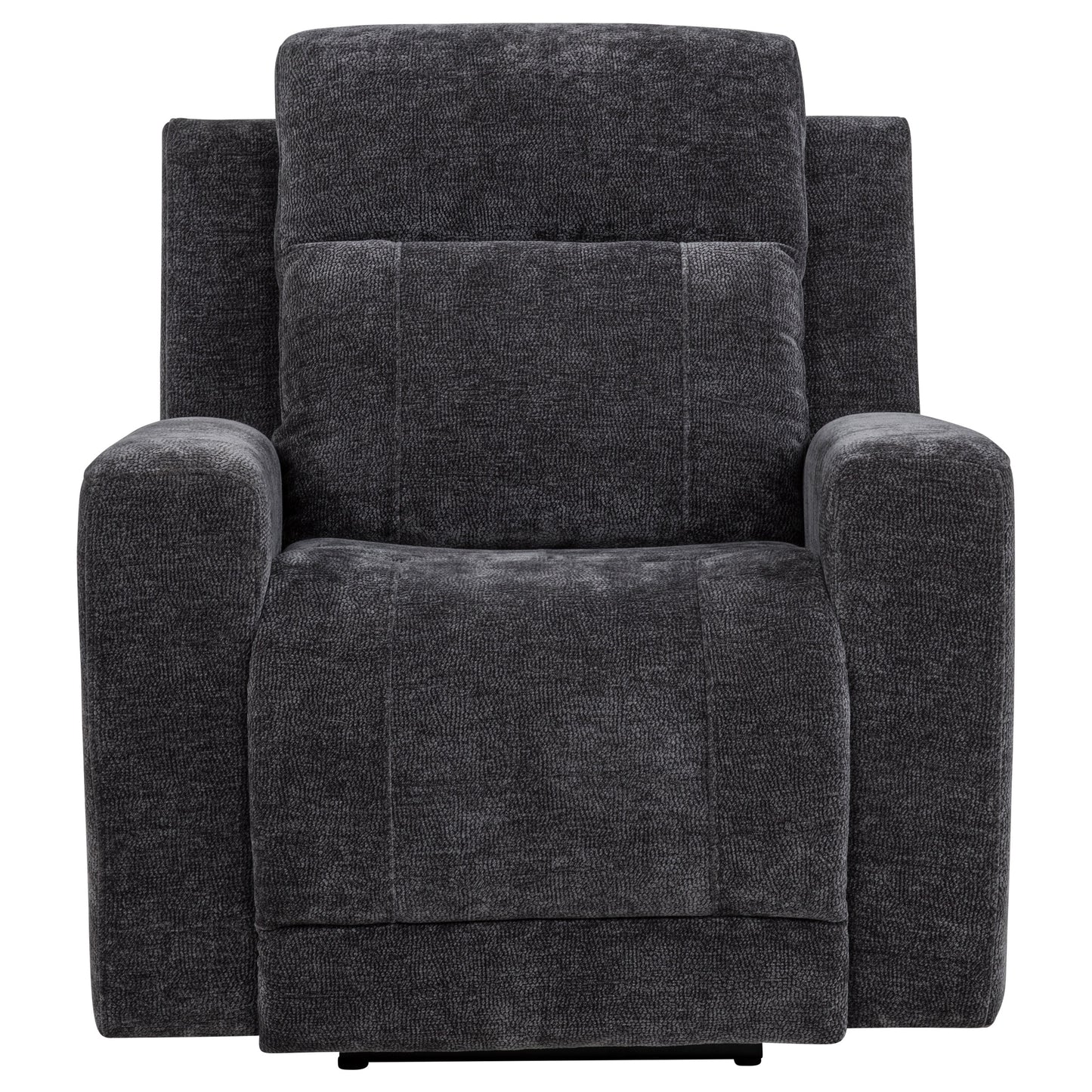 Kennett Chenille Upholstered Power Recliner Chair Dark Grey
