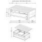 Payne 48-inch Mobile Lift Top Coffee Table Distressed White - Discount Furniture Connection