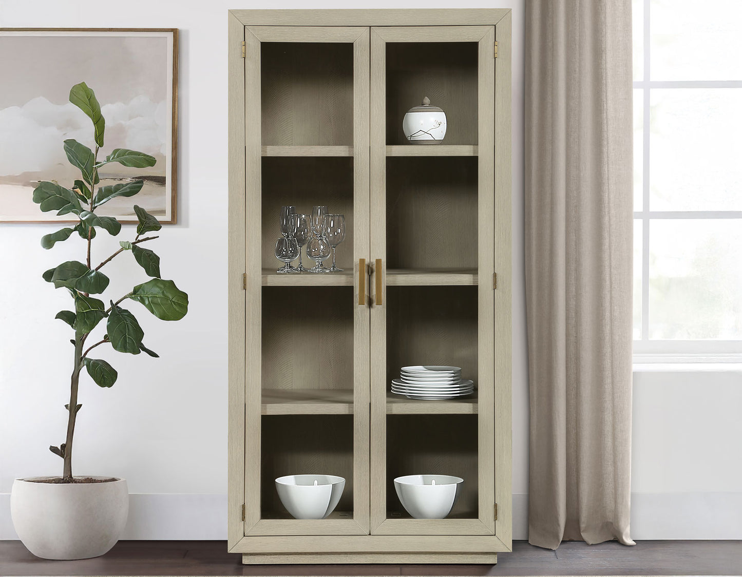 Garland Curio, Greige Finish