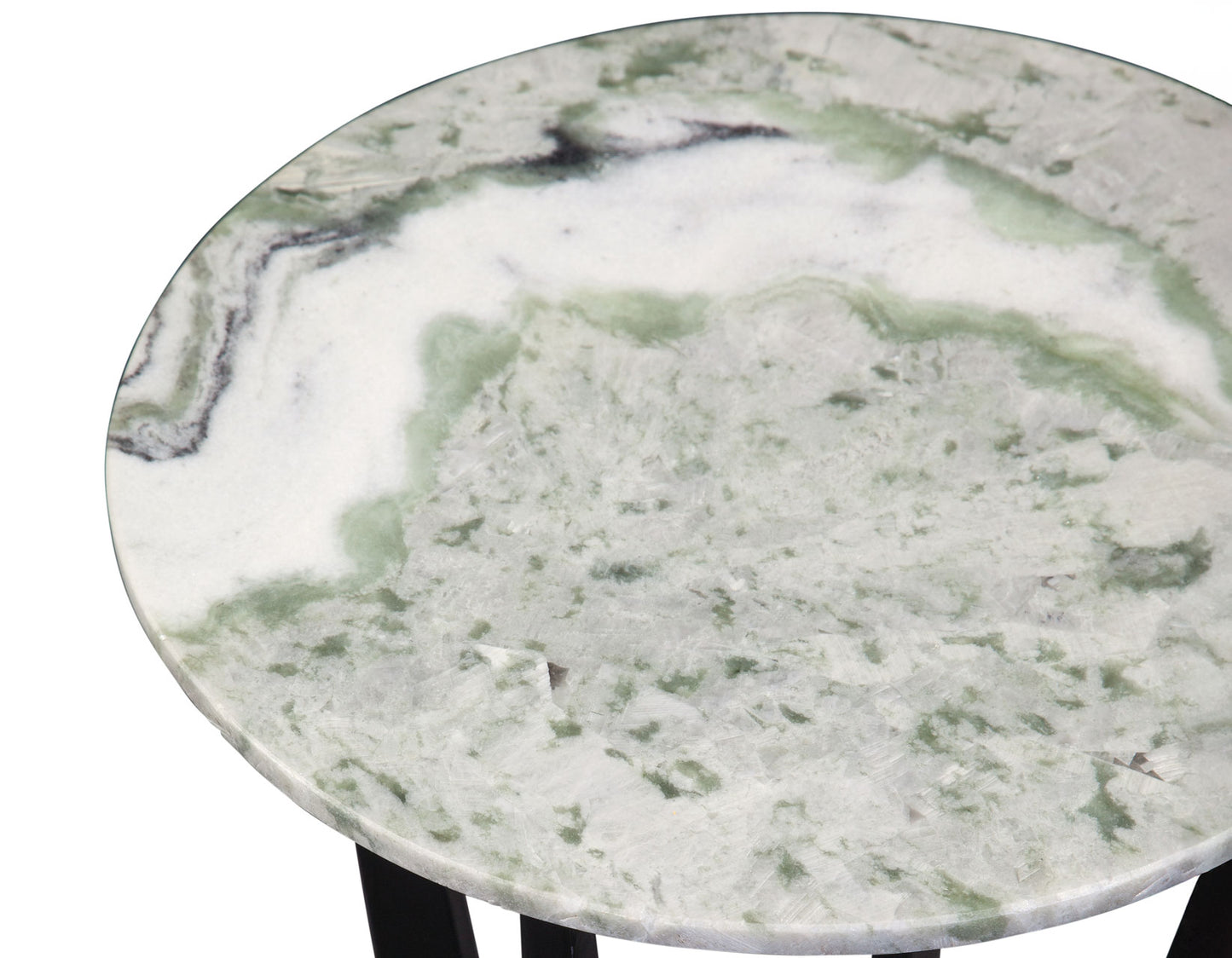 Hoxley 3-Piece Green Onyx Round Table Set