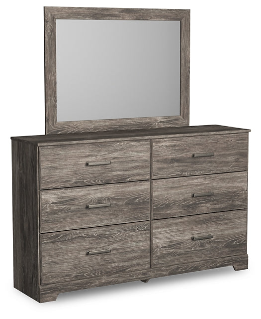 Ralinksi Full Panel Bed with Mirrored Dresser, Chest and Nightstand