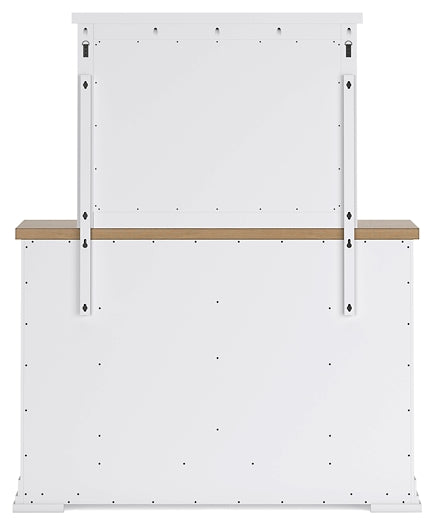 Ashbryn Queen Panel Storage Bed with Mirrored Dresser, Chest and Nightstand