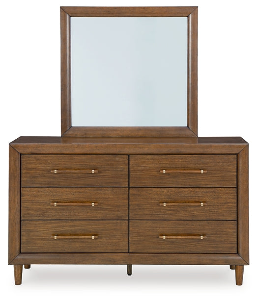 Lyncott King Upholstered Bed with Mirrored Dresser, Chest and Nightstand