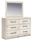 Lawroy Full Panel Headboard with Mirrored Dresser