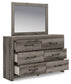 Graystorm Twin Panel Bed with Mirrored Dresser