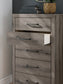 Graystorm Full Panel Bed with Mirrored Dresser, Chest and Nightstand