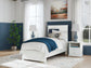 Bostwick Shoals Twin Panel Bed with Mirrored Dresser, Chest and Nightstand