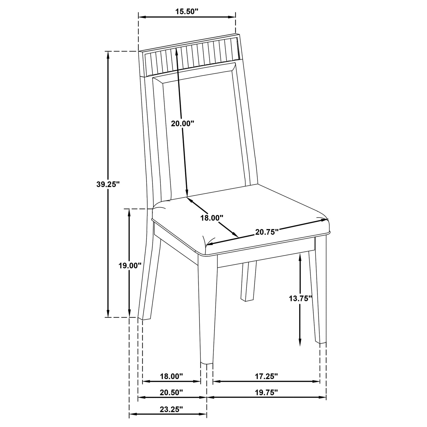 Brookmead Dining Side Chair Ivory and Black (Set of 2) - Discount Furniture Connection