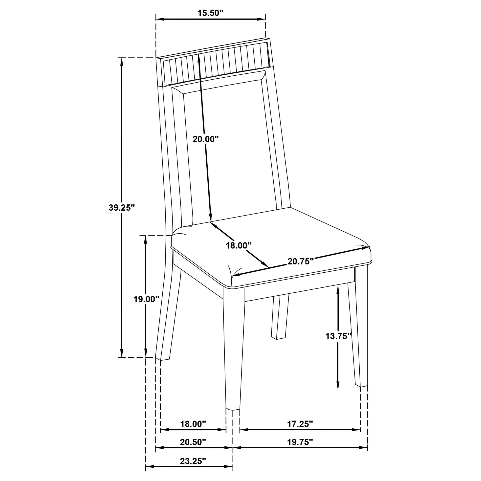 Brookmead Dining Side Chair Ivory and Black (Set of 2) - Discount Furniture Connection
