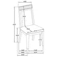 Brookmead Dining Side Chair Ivory and Black (Set of 2) - Discount Furniture Connection