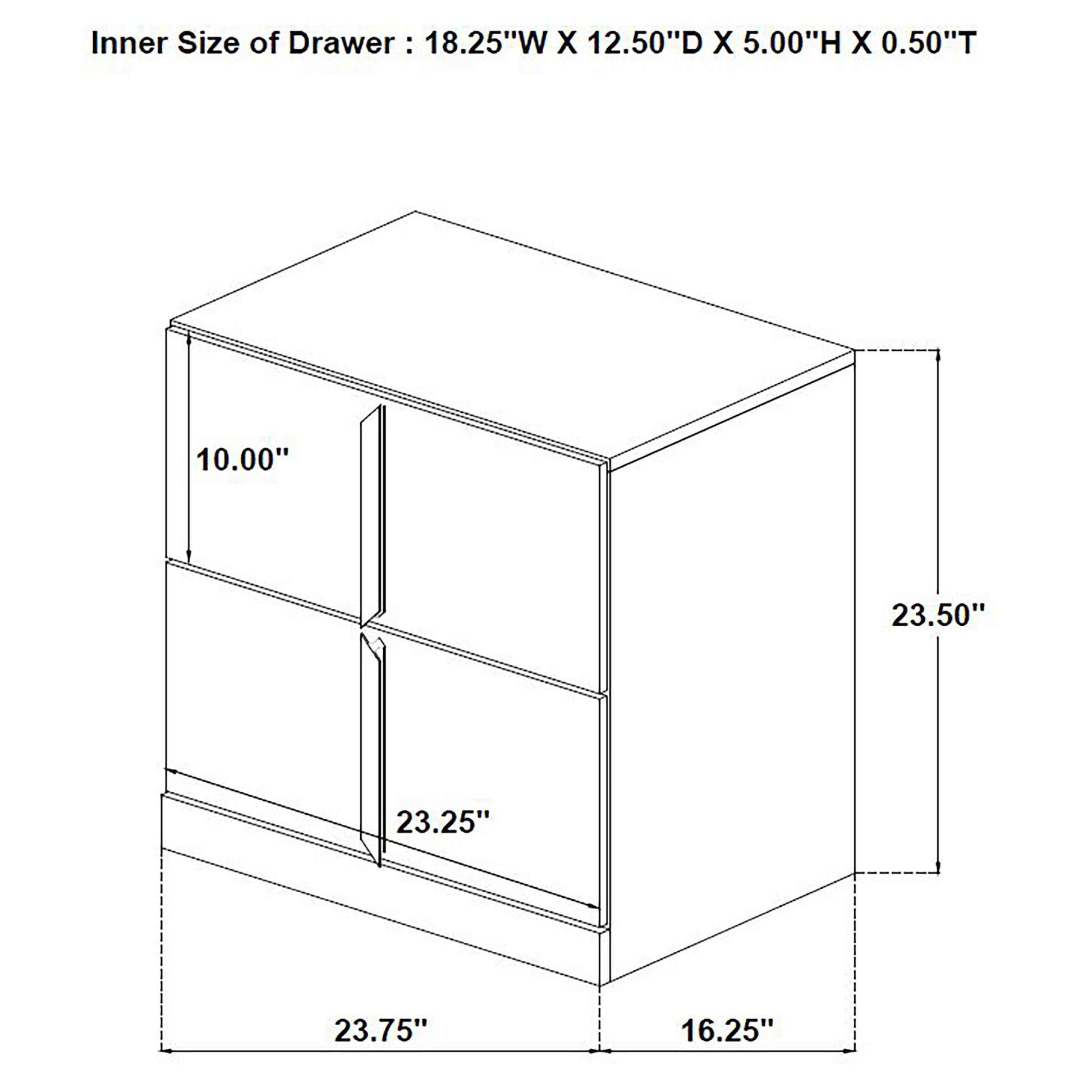 Ines 4-piece Eastern King Bedroom Set Grey and White High Gloss - Discount Furniture Connection