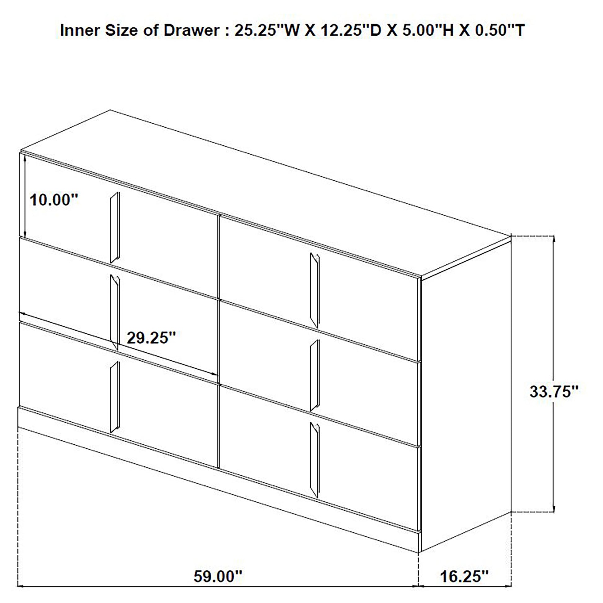 Ines 5-piece Eastern King Bedroom Set Grey and White High Gloss - Discount Furniture Connection