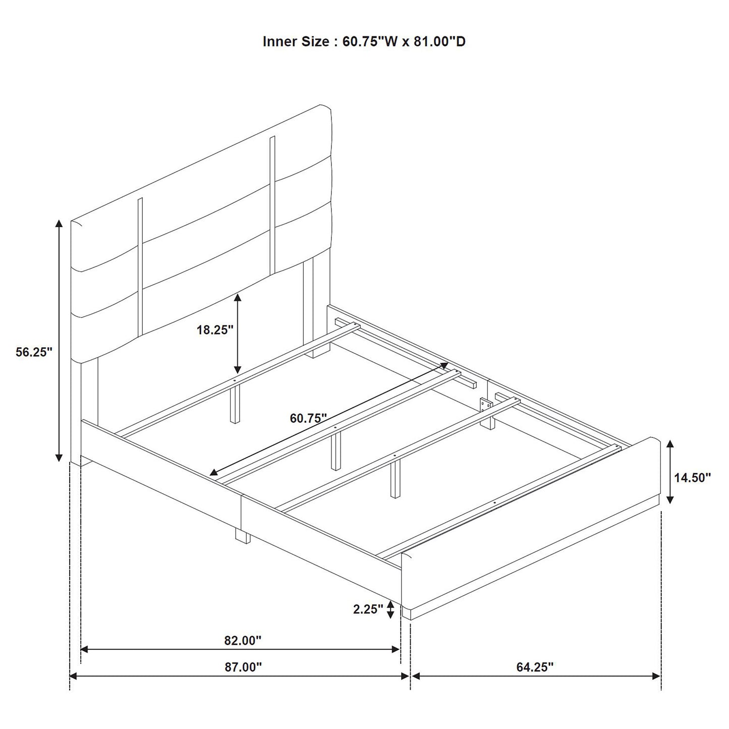 Ines 4-piece Queen Bedroom Set Grey and White High Gloss - Discount Furniture Connection