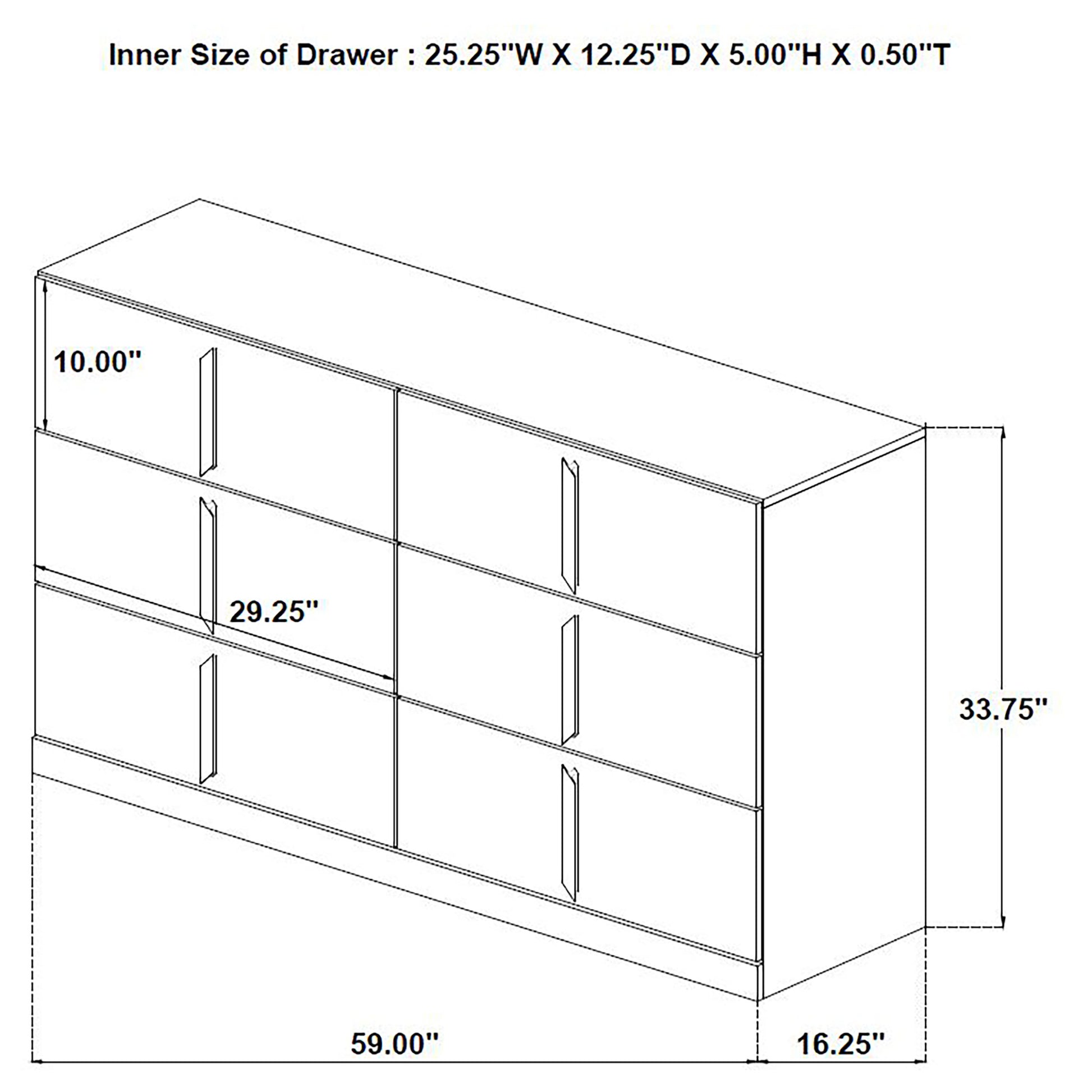 Ines 4-piece Queen Bedroom Set Grey and White High Gloss - Discount Furniture Connection