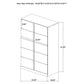 Ines 5-drawer Bedroom Chest of Drawers White High Gloss - Discount Furniture Connection