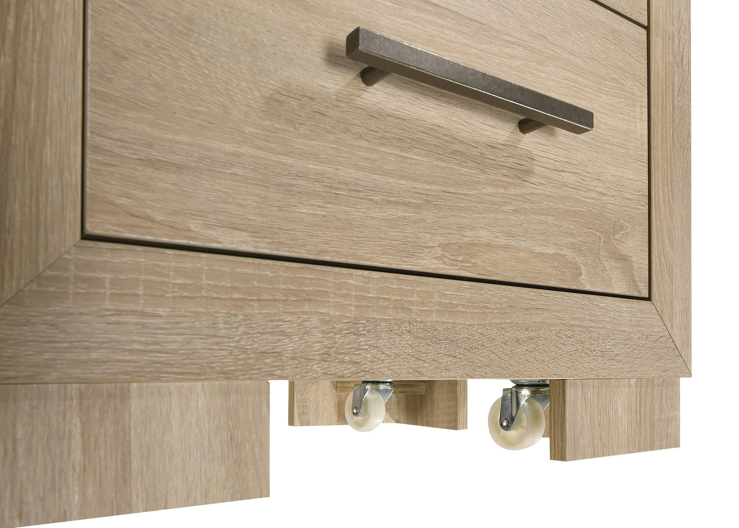 Arielle 4-piece Eastern King Bedroom Set Light Oak - Discount Furniture Connection