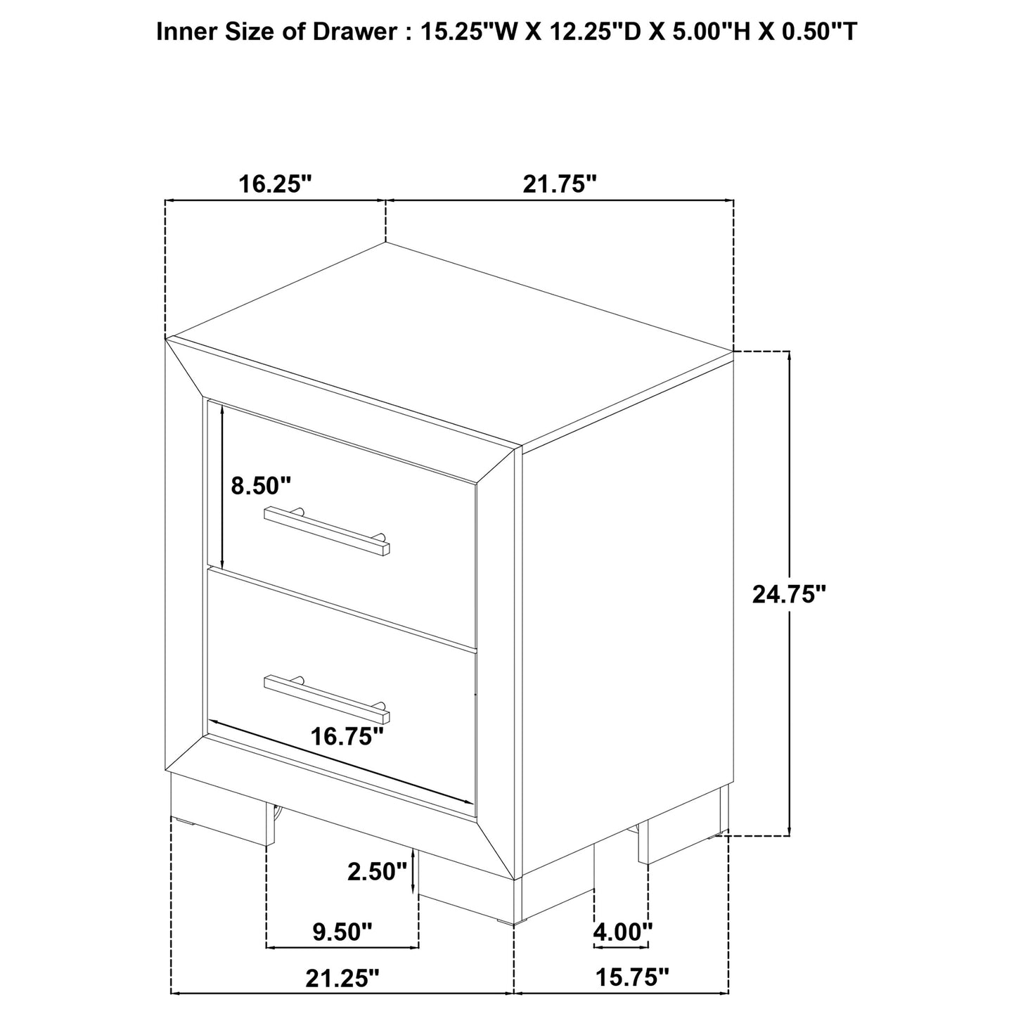 Arielle 4-piece Eastern King Bedroom Set Light Oak - Discount Furniture Connection