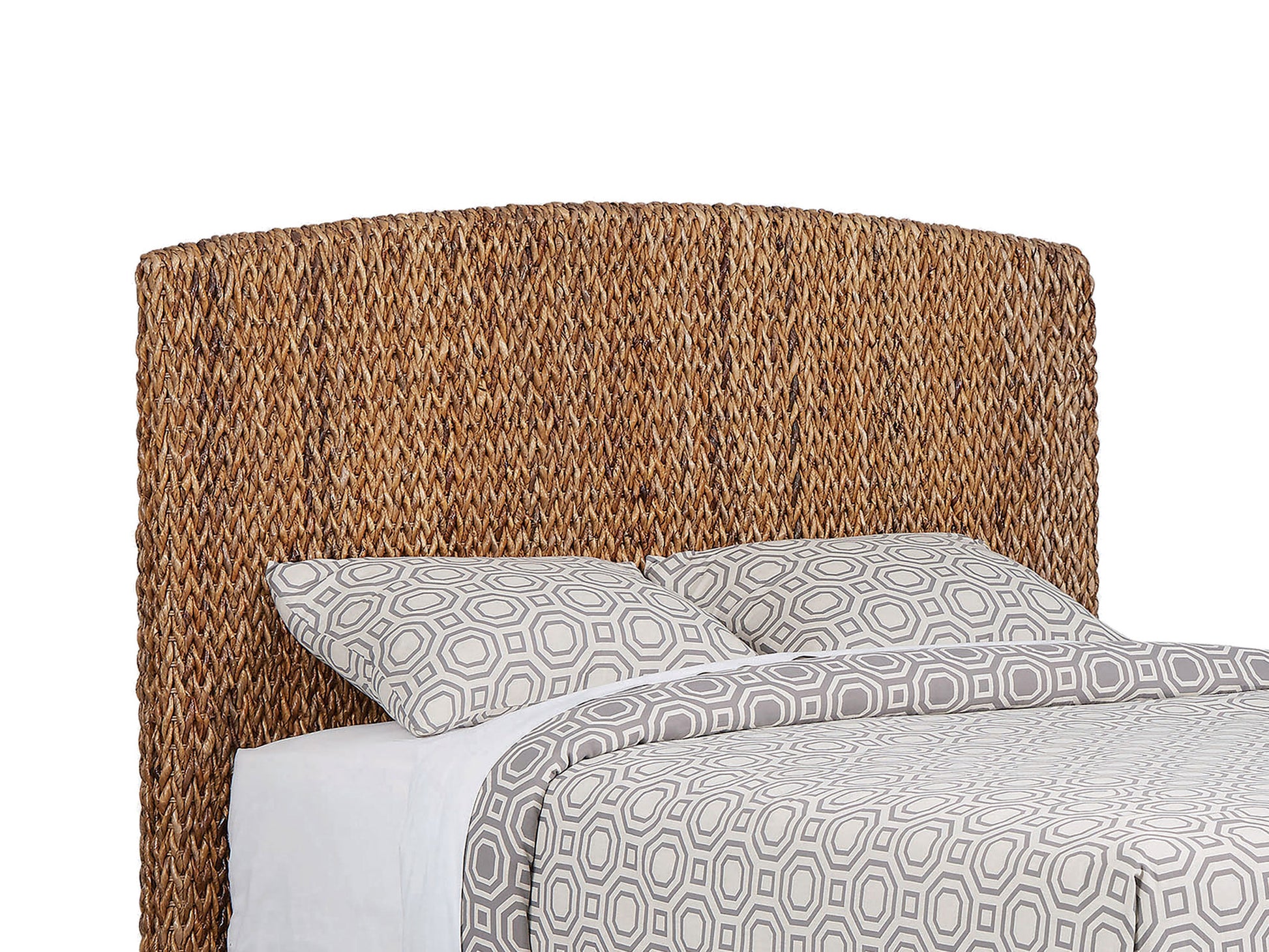 Laughton Banana Leaf Eastern King Panel Bed Amber - Discount Furniture Connection