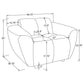 Destino Chenille Upholstered Splayed Arm Accent Chair Greige