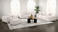 Burnett 4-piece Chenille Upholstered Sofa Set Ivory - Discount Furniture Connection