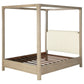 Solano 85-inch Eastern King Canopy Bed Weathered Mango - Discount Furniture Connection