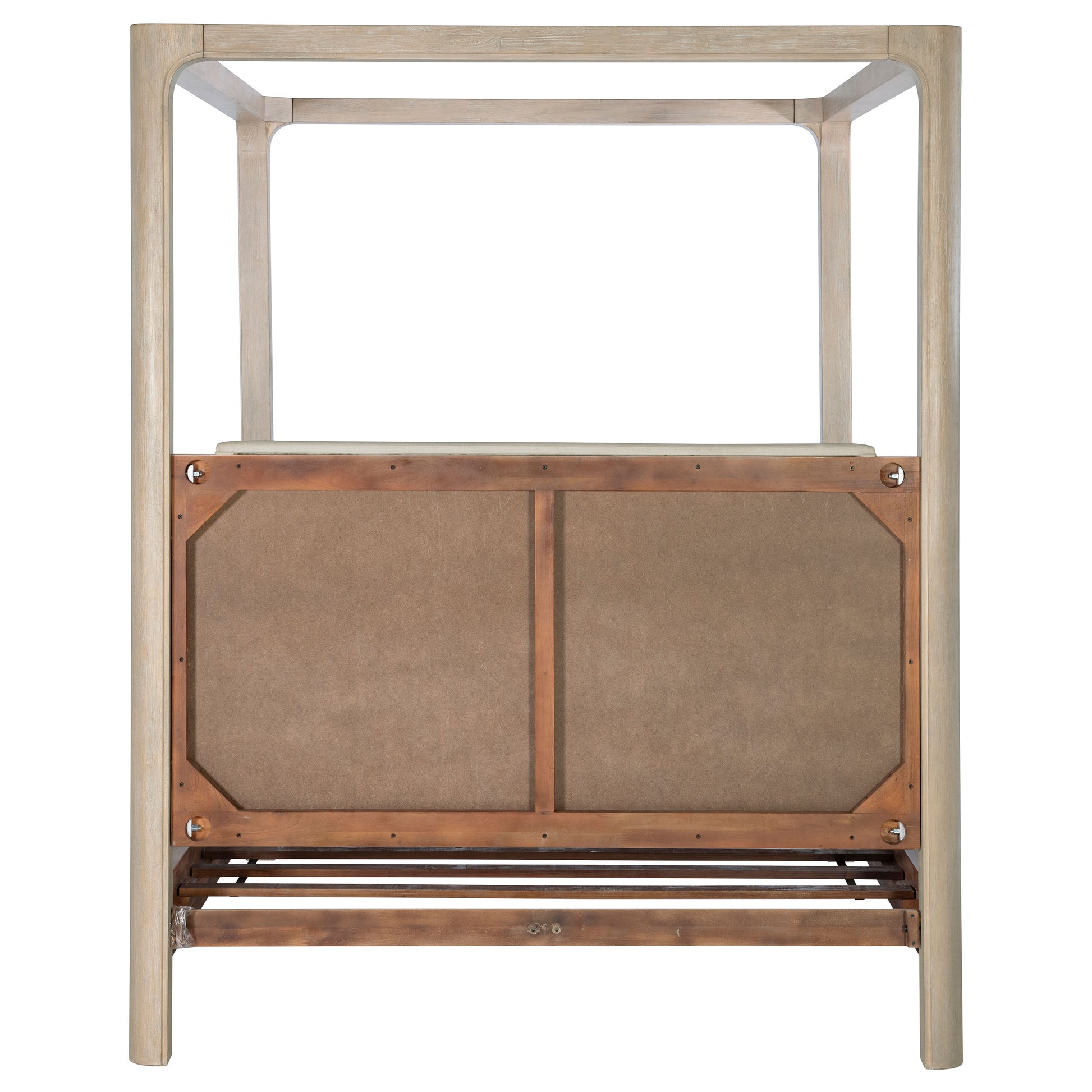 Solano 85-inch Eastern King Canopy Bed Weathered Mango - Discount Furniture Connection
