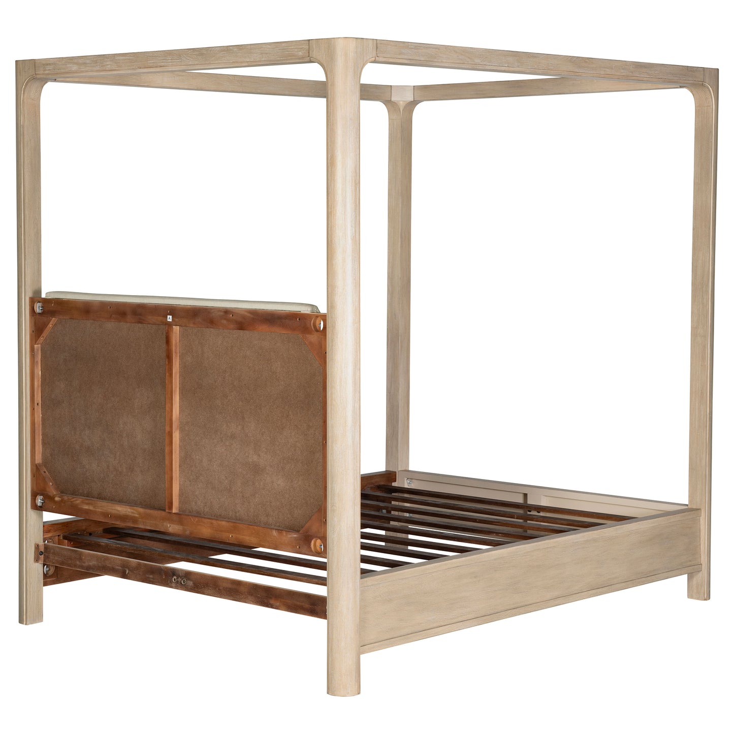Solano 85-inch Eastern King Canopy Bed Weathered Mango - Discount Furniture Connection