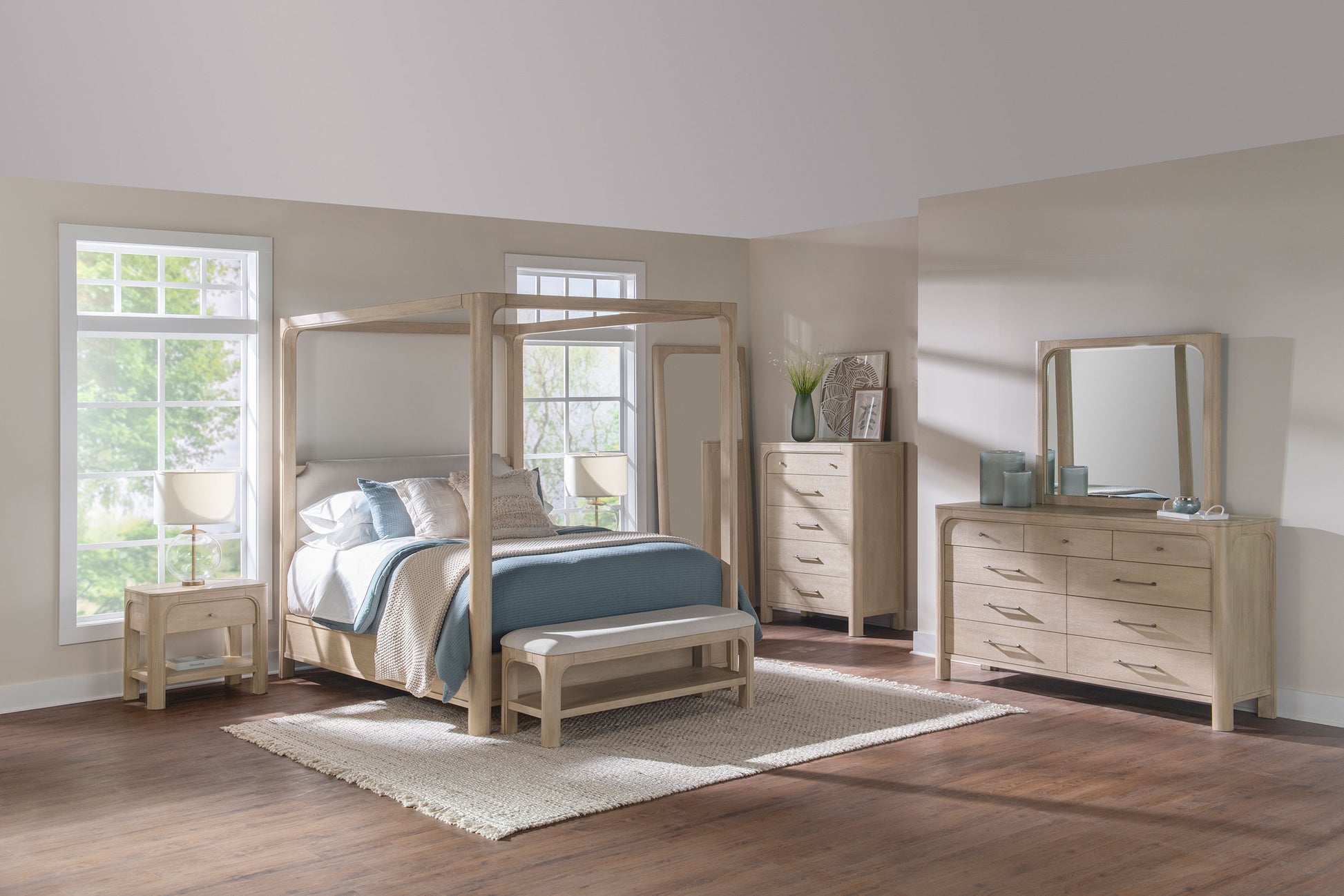 Solano 85-inch Eastern King Canopy Bed Weathered Mango - Discount Furniture Connection