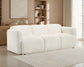 Dorset Fabric Upholstered Round Track Arm Sofa White - Discount Furniture Connection