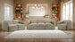 Dorset Fabric Upholstered Round Track Arm Sofa Brown - Discount Furniture Connection