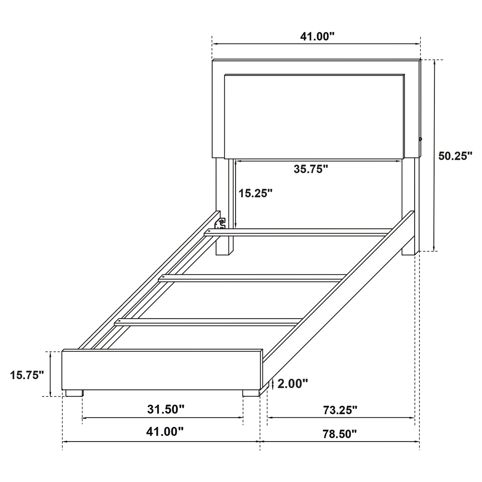 Marceline Wood Twin LED Panel Bed Black - Discount Furniture Connection