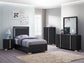 Marceline Wood Twin LED Panel Bed Black - Discount Furniture Connection