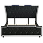 Lorient Eastern King LED Upholstered Bed Black - Discount Furniture Connection