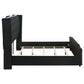 Lorient Eastern King LED Upholstered Bed Black - Discount Furniture Connection