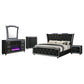 Lorient 5-piece Queen Bedroom Set Black - Discount Furniture Connection