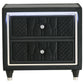 Lorient 2-drawer LED Nightstand with USB Black - Discount Furniture Connection