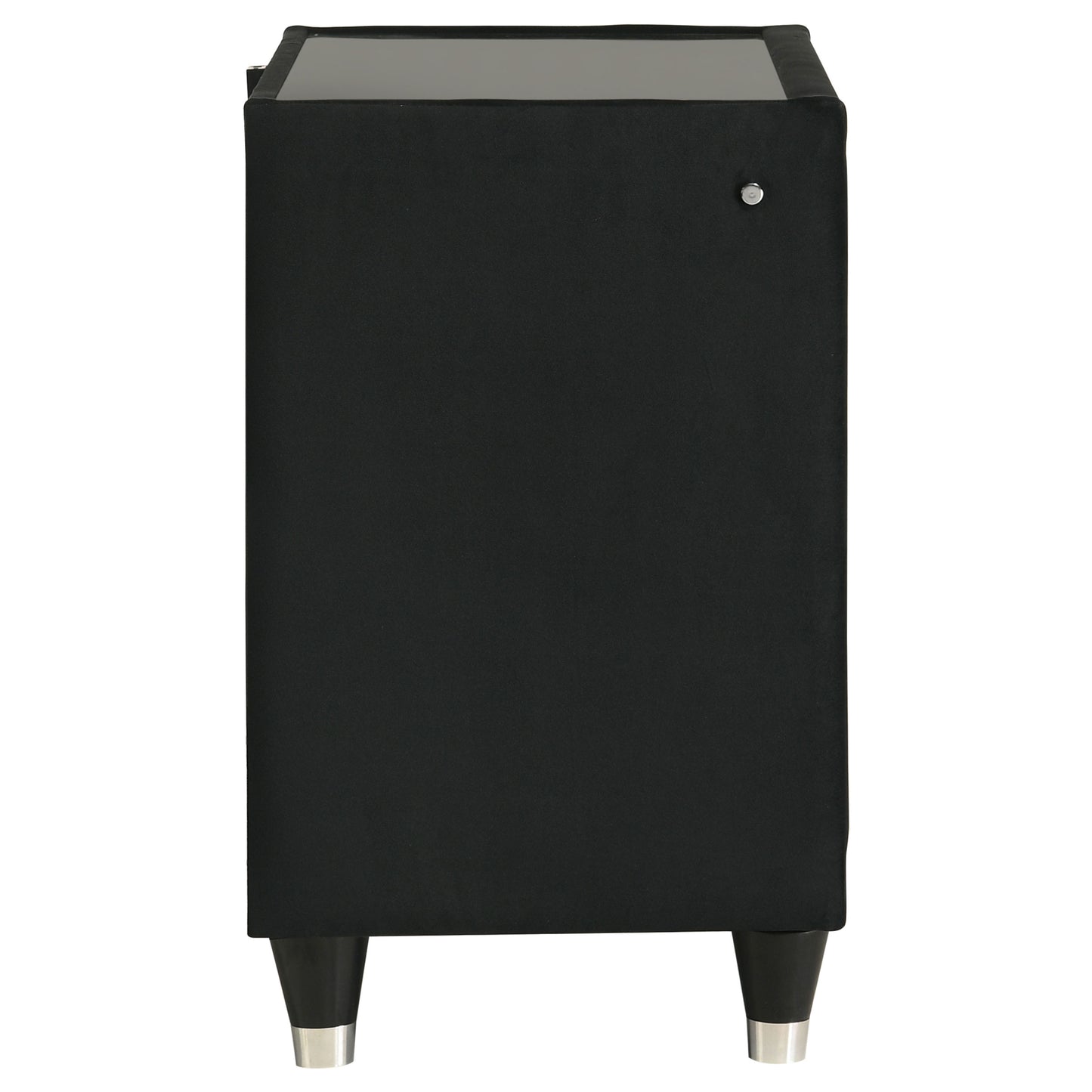 Lorient 2-drawer LED Nightstand with USB Black - Discount Furniture Connection
