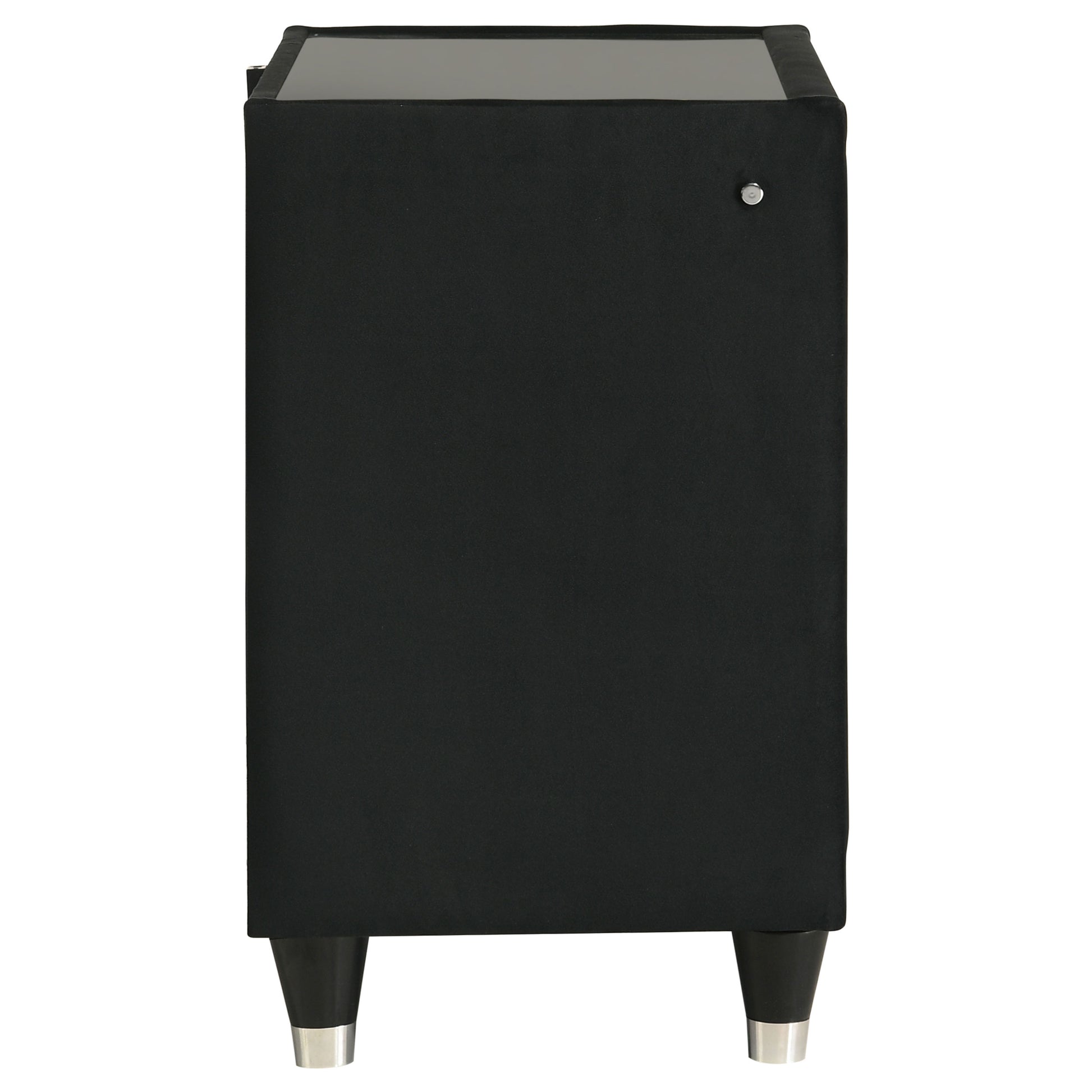 Lorient 2-drawer LED Nightstand with USB Black - Discount Furniture Connection