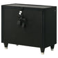 Lorient 2-drawer LED Nightstand with USB Black - Discount Furniture Connection