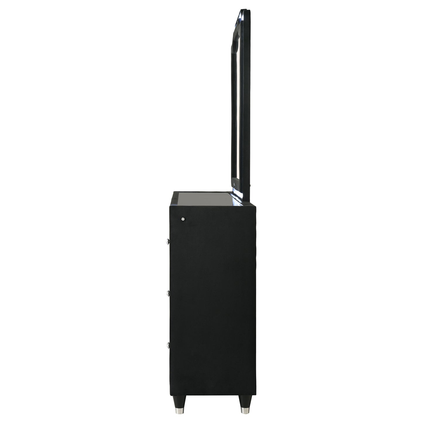 Lorient 8-drawer LED Flame Box Dresser and Mirror Black - Discount Furniture Connection