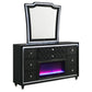 Lorient 8-drawer LED Flame Box Dresser and Mirror Black - Discount Furniture Connection