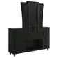 Lorient 8-drawer LED Flame Box Dresser and Mirror Black - Discount Furniture Connection