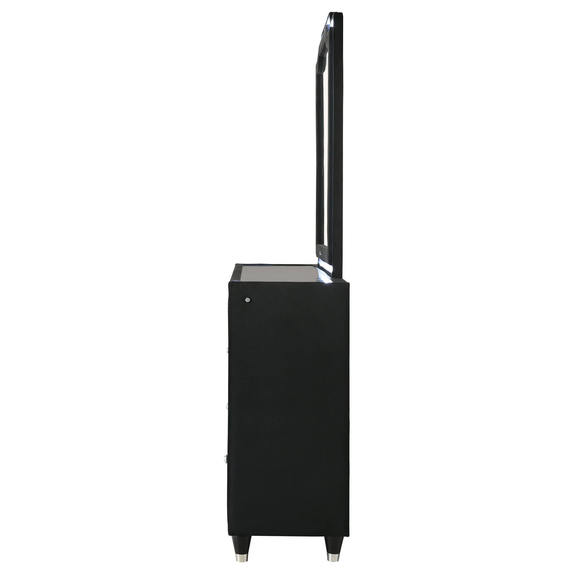 Lorient 8-drawer LED Dresser with Mirror Black - Discount Furniture Connection
