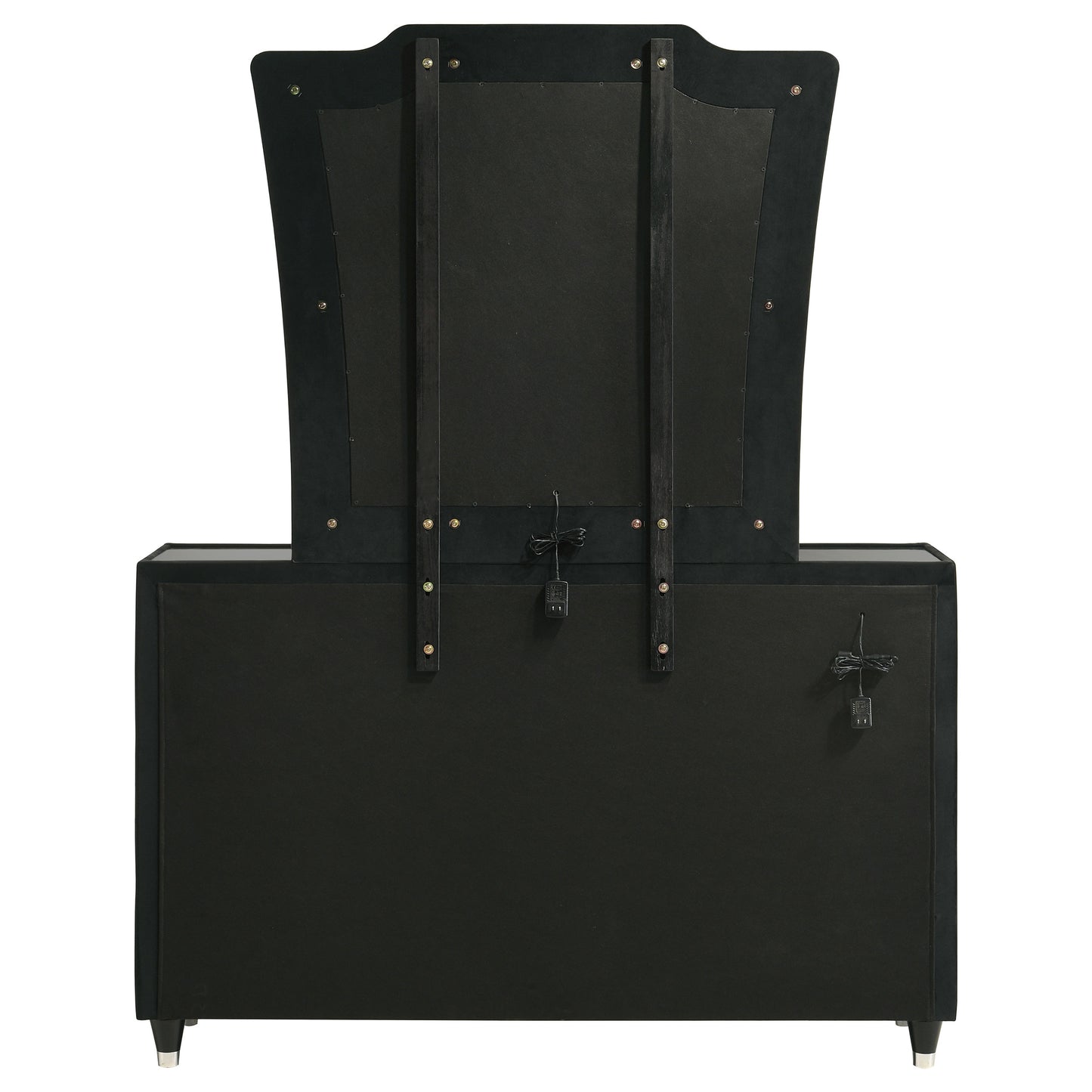 Lorient 8-drawer LED Dresser with Mirror Black - Discount Furniture Connection