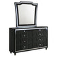 Lorient 8-drawer LED Dresser with Mirror Black - Discount Furniture Connection