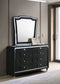 Lorient 8-drawer LED Dresser with Mirror Black - Discount Furniture Connection