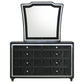 Lorient 8-drawer LED Dresser with Mirror Black - Discount Furniture Connection