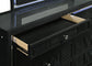 Lorient 8-drawer LED Dresser with Mirror Black - Discount Furniture Connection