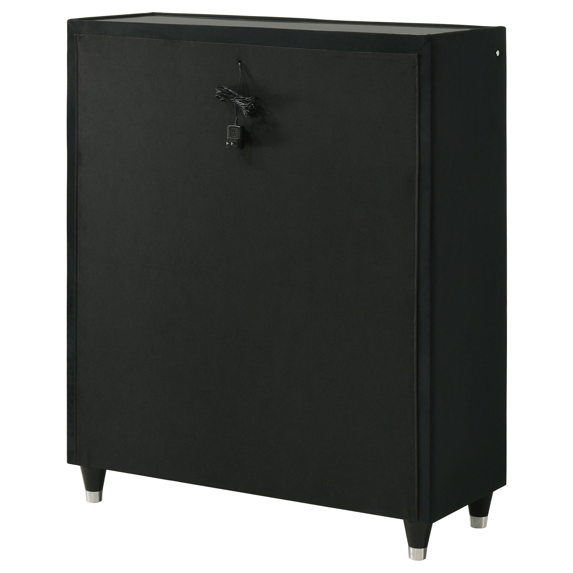Lorient 5-drawer LED Chest of Drawers Black - Discount Furniture Connection